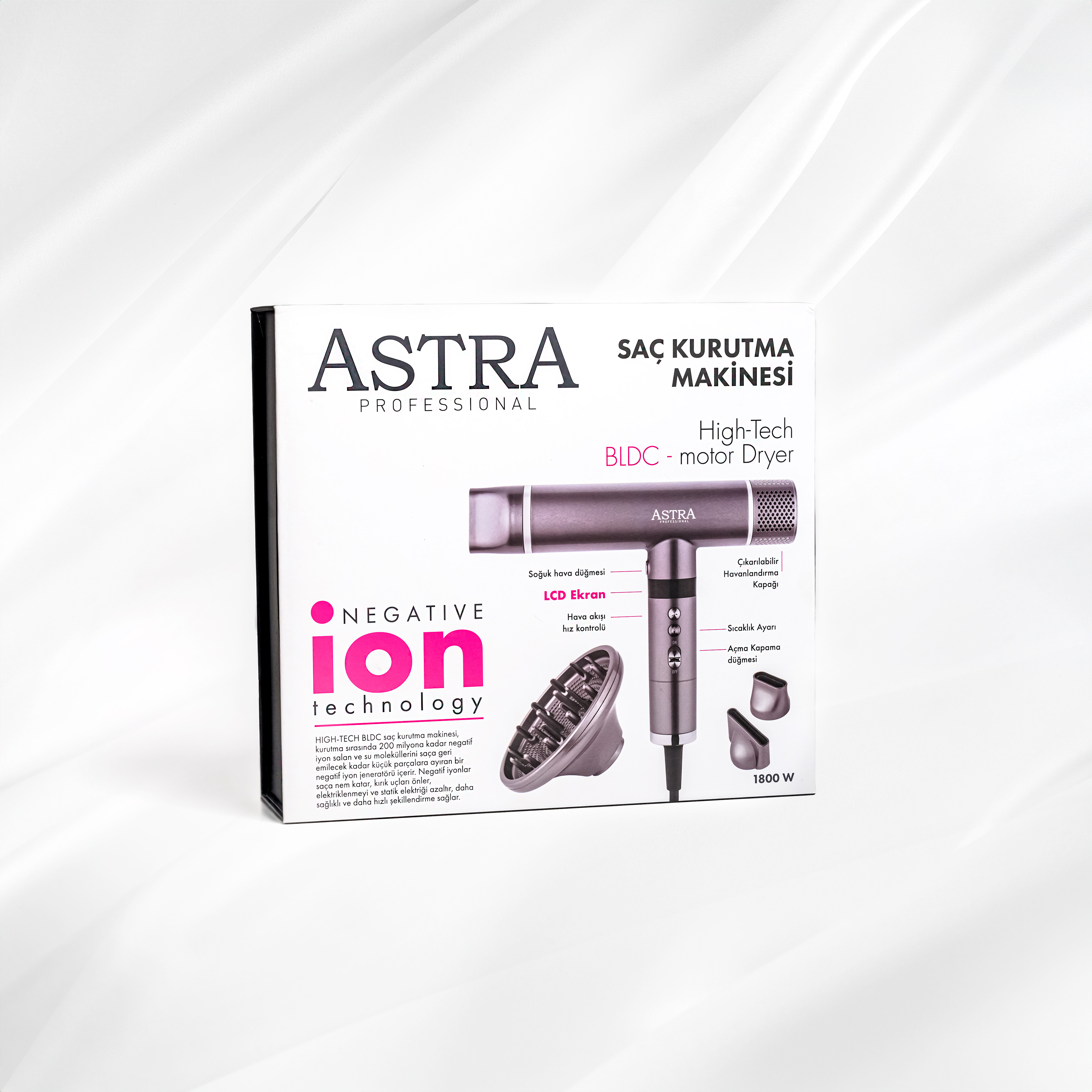 ASTRA professional hair dryer 1800W high tech BLDC motor
