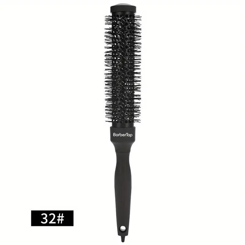 Professionell utökad rund hårborste för kvinnor, Nano Keramik- och Jonisk teknik, Nylon borstar, ABS-plasthandtag, Värmebeständig stylingkam för volymetriska bangs och vågiga lockar